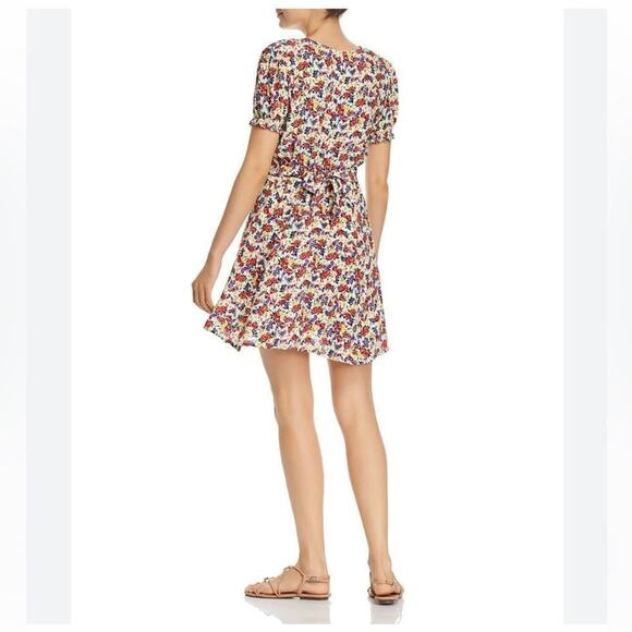 Faithfull The Brand Raphaela Floral Puff Sleeve Mini Dress Size 6 - Picture 2 of 14
